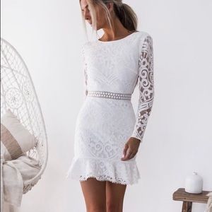 Two Sisters Label White Lace Dress